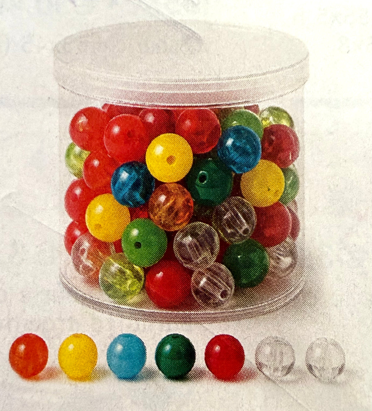 PERLE CRISTAL DIAM.MM.16 - BARATTOLO 170 PZ.COL.ASS.