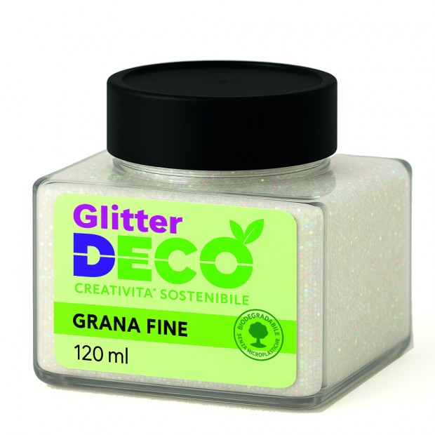 GLITTER BIO GRANA FINE ML.120 - BIANCO IRIDESCENTE Immagine principale del prodotto