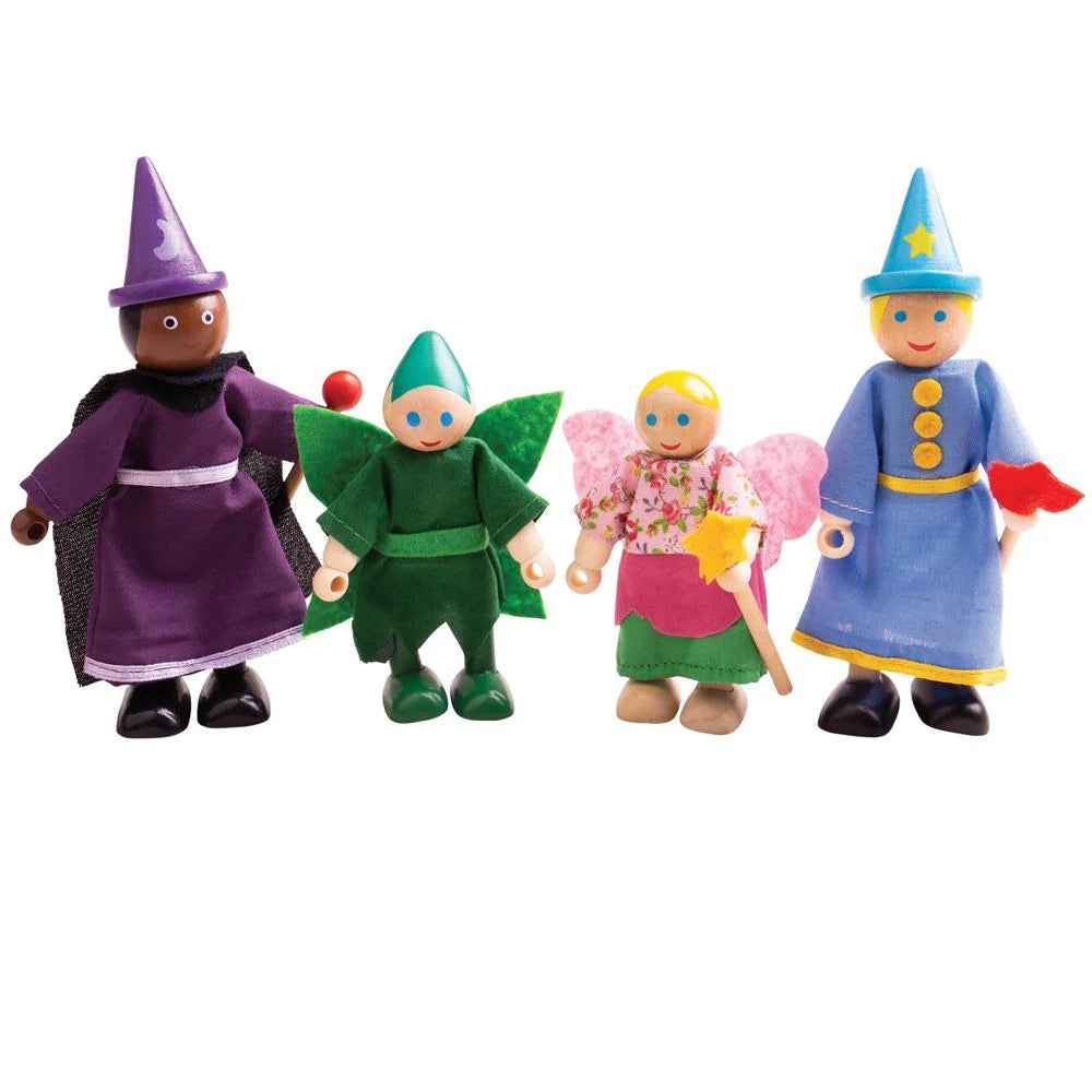 PERSONAGGI IN LEGNO - FAVOLE - SET PZ. 4