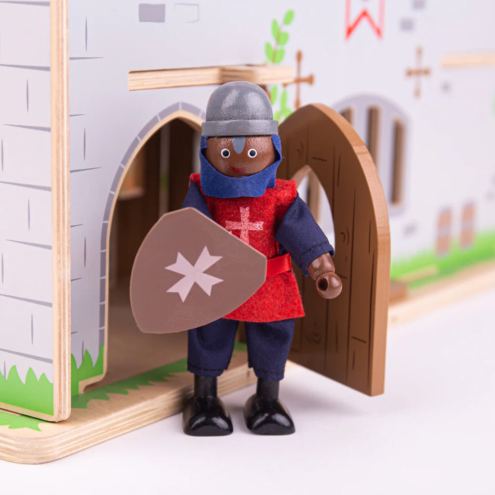PERSONAGGI IN LEGNO - CAVALIERI - SET PZ. 4