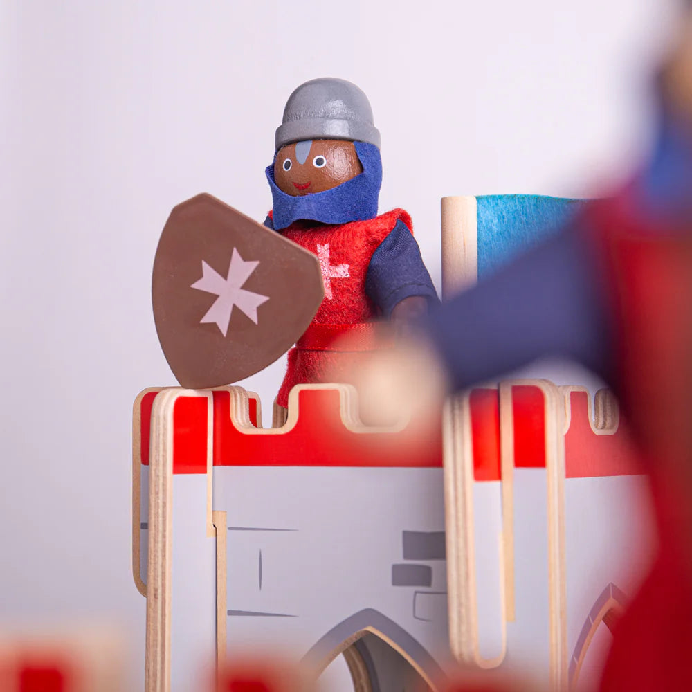 PERSONAGGI IN LEGNO - CAVALIERI - SET PZ. 4