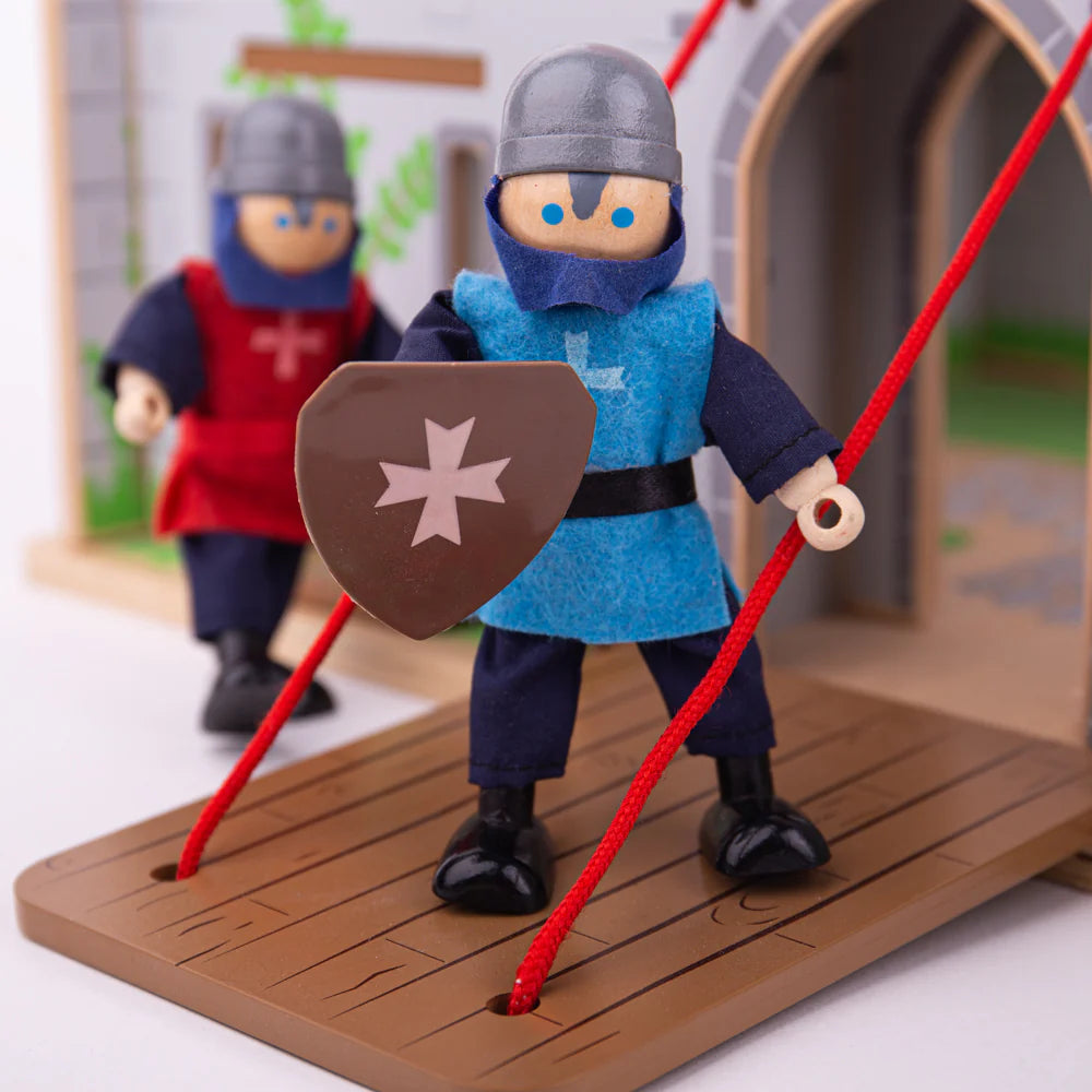 PERSONAGGI IN LEGNO - CAVALIERI - SET PZ. 4