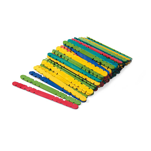 STECCHE LEGNO - CONF. 100 PZ. - COL. ASS.