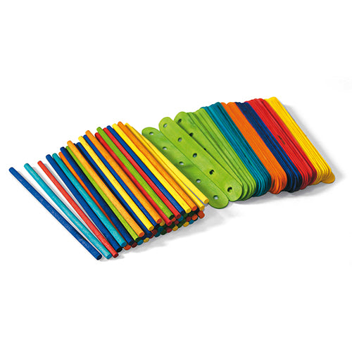 STECCHE LEGNO TONDE+STICK - BARATTOLO 100 PZ. Immagine principale del prodotto