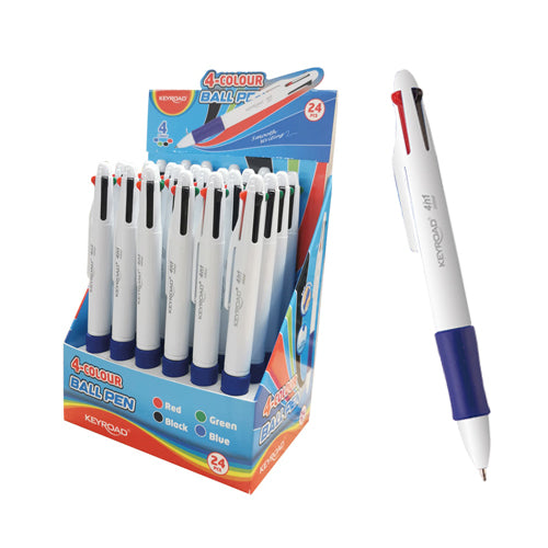 PENNA A SFERA 4 COLORI IN 1 - DISPLAY 24 PEZZI