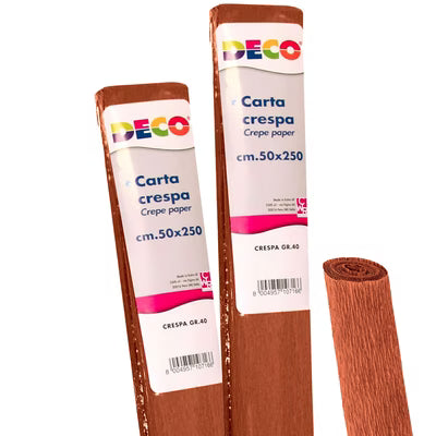 CARTA CRESPA GR.40 - CM.50X250 - MARRONE