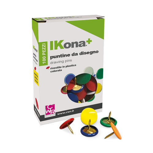 PUNTINE DA DISEGNO - SCATOLETTA  PZ.100 COLORI ASSORTITI Immagine principale del prodotto