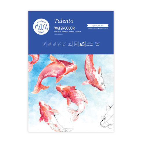 TALENTO - ACQUERELLO BLOCCO 10 FG. 300 GR. - CM.14,8X21 Immagine principale del prodotto