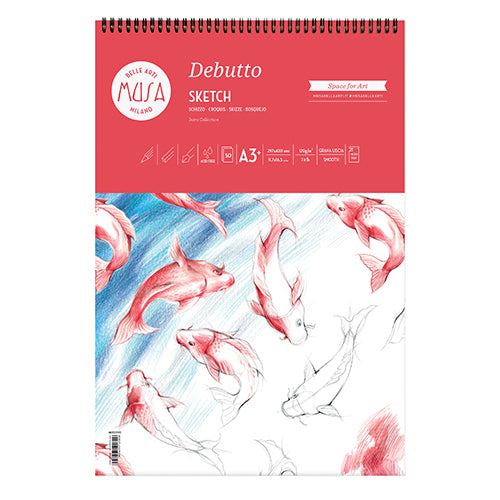 DEBUTTO - SCHIZZO SPIRALE 50 FG. 120 GR. - CM.29,7X42