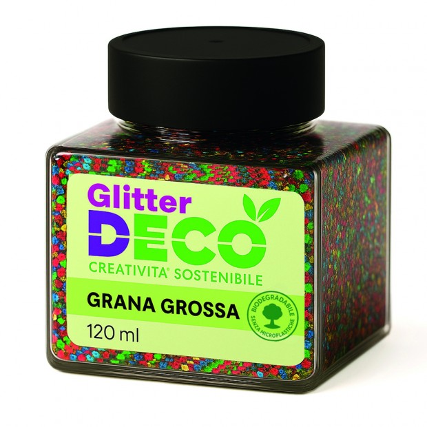 GLITTER BIO GRANA GROSSA ML.120 - MULTICOLORE Immagine principale del prodotto