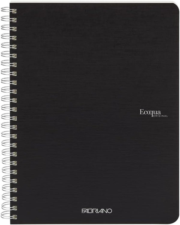 QUADERNO C/SPIRALE ECOQUA A5 1RIG CARTONATO NERO