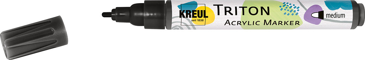 KREUL - TRITON ACRYLIC MARKER MEDIUM - NERO Immagine principale del prodotto