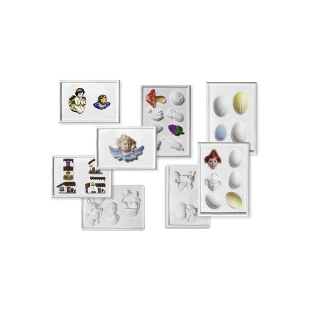 FORME RILIEVO CM.13X19 - SET 8 PZ.SOGGETTI ASS.PASQUA/PRIMAVERA