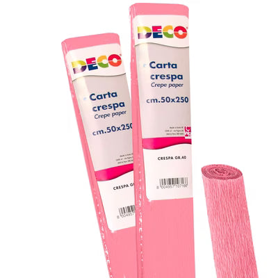 CARTA CRESPA GR.40 - CM.50X250 - ROSA CARNE Immagine principale del prodotto