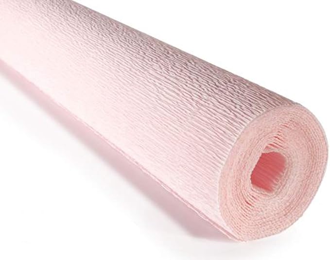 CARTA CRESPA GR.180 - ROTOLO CM.50X250 - ROSA PALLIDO