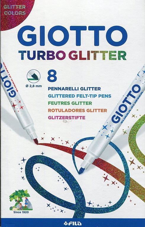 PENNARELLI GIOTTO TURBO GLITTER 8 COLORI