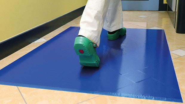 Tappetino Antibatterico Blu 30 Strati Cm. 45X115 Confezione 4 Pezzi