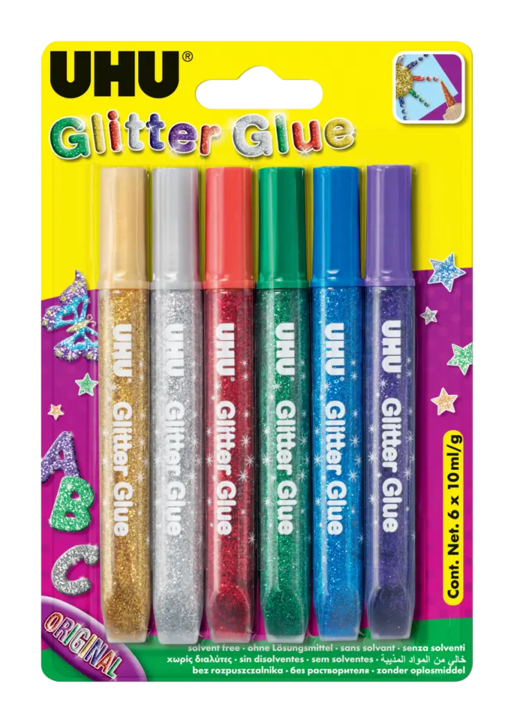 GLITTER GLUE ORIGINAL ML. 10 PZ.6