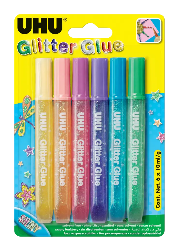 GLITTER GLUE PASTEL ML. 10 PZ.6