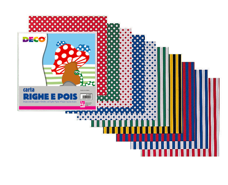 CARTA RIGHE/POIS CM.14X14 - CONF. 100 FG. - ASS.