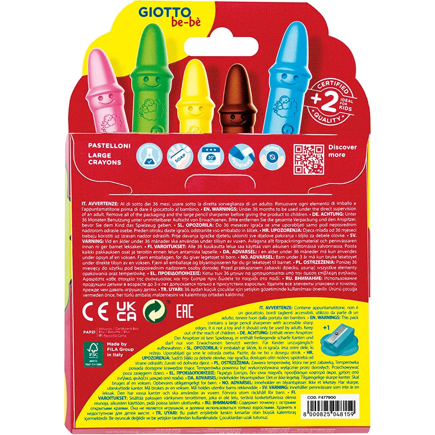PASTELLI CERA GIOTTO BE-BE' 10 COLORI