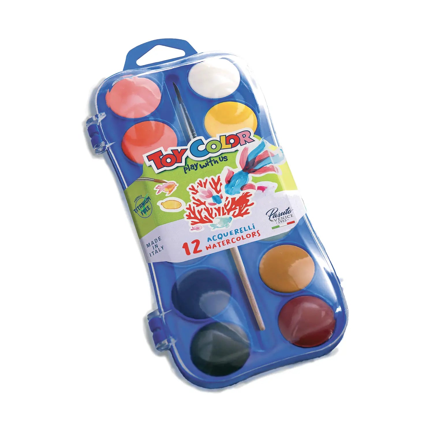 Acquarelli Pastiglie Mm. 30 12 Colori Toy Color Immagine secondaria del prodotto