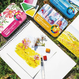 ACQUERELLI SCATOLA METALLO 18 DEMI-GODET + PENNELL