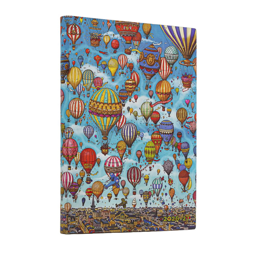 AGENDA MIDI SETTIMANALE ORIZZONTALE 18 MESI 2026/2027 FETIVAL DELLE MONGOLFIERE PAPERBLANKS Immagine principale del prodotto