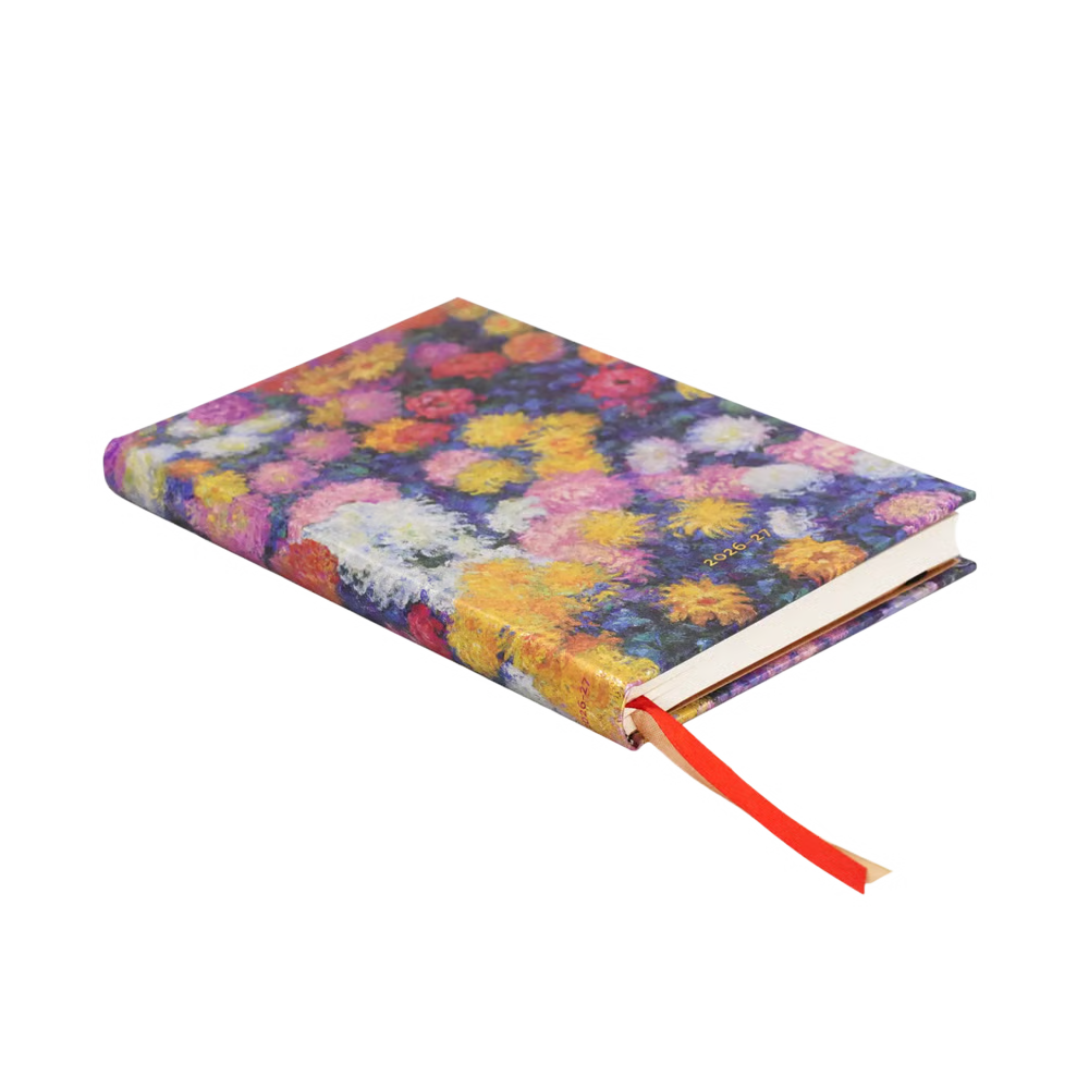 AGENDA MIDI SETTIMANALE ORIZZONTALE 18 MESI 2026/2027 I CRISANTEMI DI MONET PAPERBLANKS
