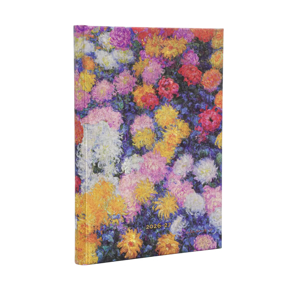 AGENDA MIDI SETTIMANALE ORIZZONTALE 18 MESI 2026/2027 I CRISANTEMI DI MONET PAPERBLANKS Immagine principale del prodotto