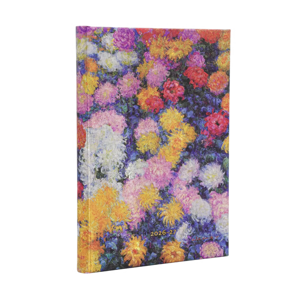 AGENDA MIDI SETTIMANALE ORIZZONTALE 18 MESI 2026/2027 I CRISANTEMI DI MONET PAPERBLANKS