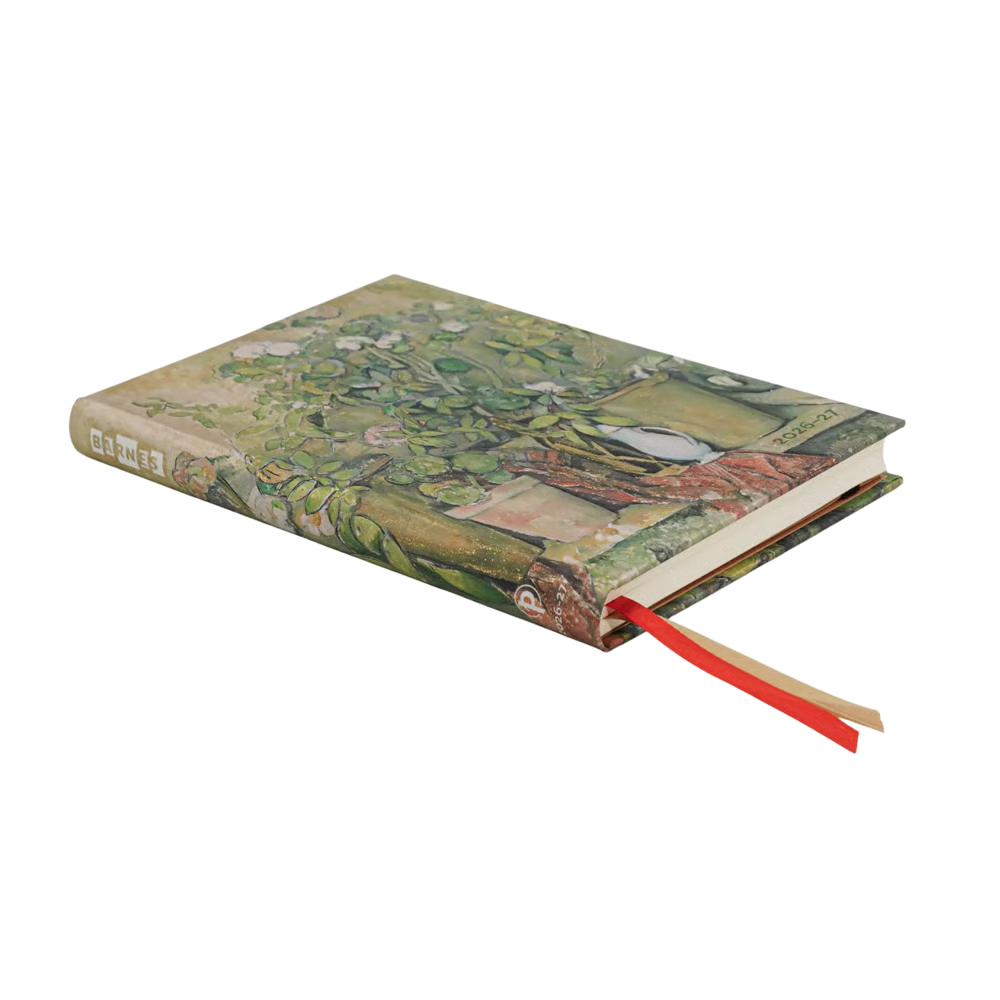 AGENDA MIDI SETTIMANALE ORIZZONTALE 18 MESI 2026/2027 VASI DI TERRACOTTA E FIORI,CEZANNE  PAPERBLANKS