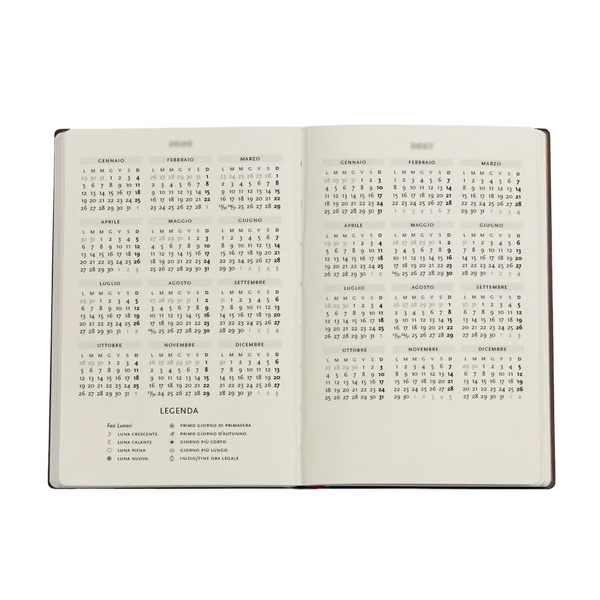 AGENDA MINI SETTIMANALE ORIZZONTALE 18 MESI 2026/2027 FIORE DI SMERALDO PAPERBLANKS