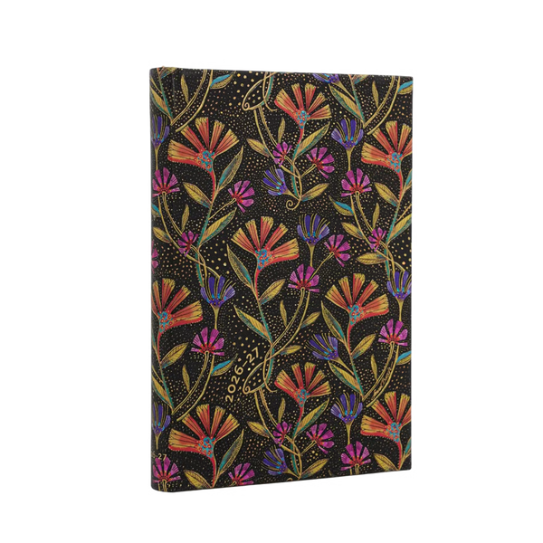 AGENDA MINI SETTIMANALE ORIZZONTALE 18 MESI 2026/2027 FIORE SELVATICI PAPERBLANKS