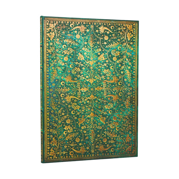 AGENDA GRANDE PLANNER VERTICALE 2027 FIORI DI SMERALDO PAPERBLANKS