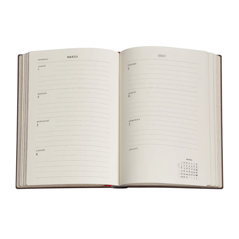 AGENDA MIDI SETTIMANALE ORIZZONTALE 2027 NERO BOLD PAPERBLANKS