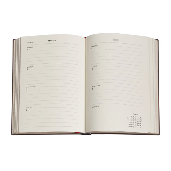 AGENDA MIDI SETTIMANALE ORIZZONTALE 2027 NERO BOLD PAPERBLANKS