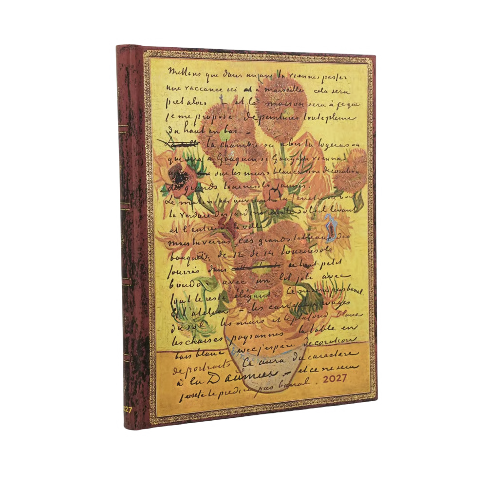 AGENDA ULTRA SETTIMANALE VERTICALE 2027 GIRASOLI VAN GOGH PAPERBLANKS Immagine principale del prodotto
