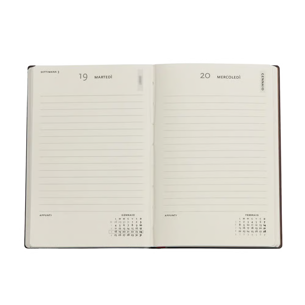 AGENDA MINI GIORNALIERA 2027 PAVONI DI HOFEZ PAPERBLANKS