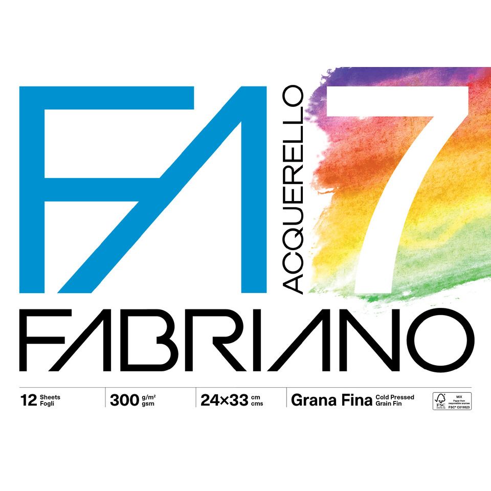 Album Fabriano 300 Grammi 12 Fogli Grana Fine