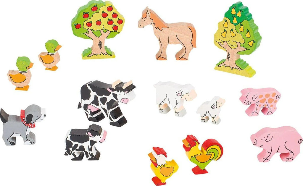 ANIMALI FATTORIA IN LEGNO - CONF.14 PZ.