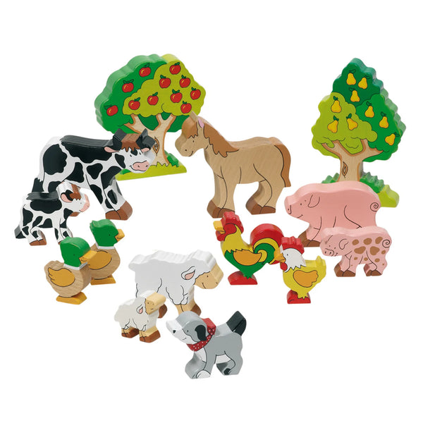 ANIMALI FATTORIA IN LEGNO - CONF.14 PZ.
