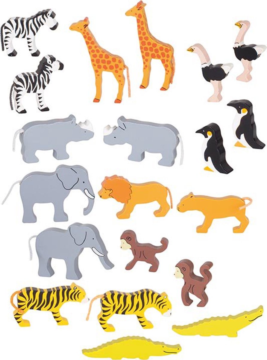 ANIMALI DELL'AFRICA IN LEGNO - CONF.20 PZ.