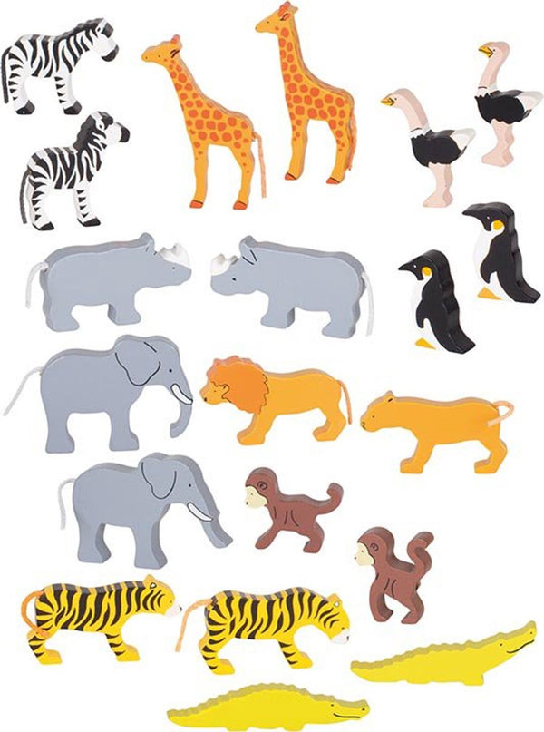 ANIMALI DELL'AFRICA IN LEGNO - CONF.20 PZ.