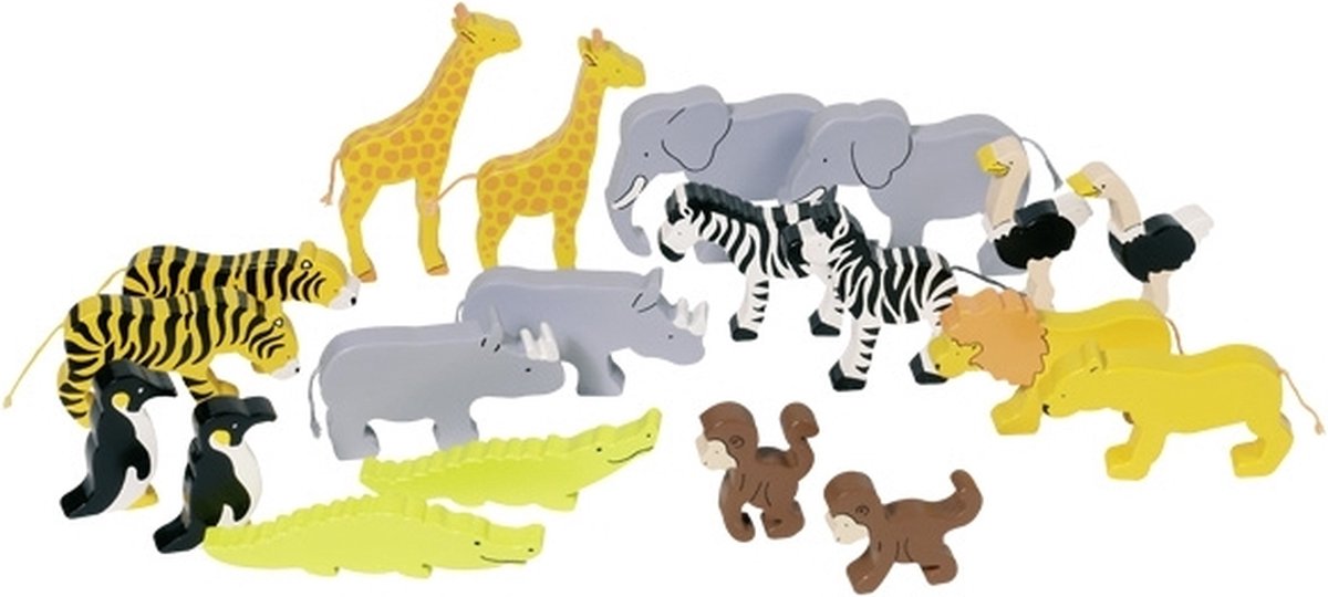 ANIMALI DELL'AFRICA IN LEGNO - CONF.20 PZ.