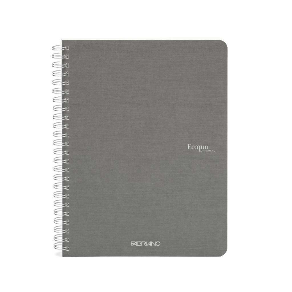 QUADERNO C/SPIRALE ECOQUA A5 1RIG CARTONATO ANTRACITE Immagine principale del prodotto