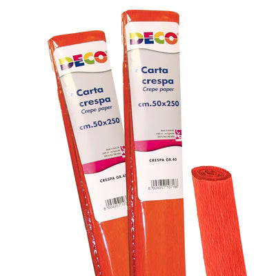 CARTA CRESPA GR.40 - CM.50X250 - ARANCIO Immagine principale del prodotto