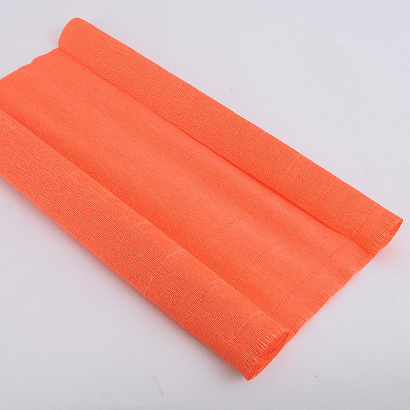 CARTA CRESPA - ROTOLO CM.50X250 - ARANCIO FLUO Immagine secondaria del prodotto