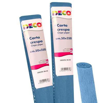 CARTA CRESPA GR.40 - CM.50X250 - AZZURRO BABY Immagine principale del prodotto