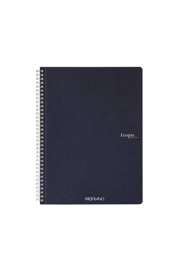 QUADERNO C/SPIRALE A4 ECOQUA QUADRETT. 0.5MM BLU NOTTE